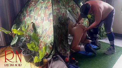 Sex In Camp. A Stranger Fucks A Nudist Lady In Her Pussy In A Camping In Nature. Blowjob Cam 1