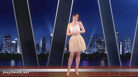 TV Hoster got naked during a news show. FANTASY TV