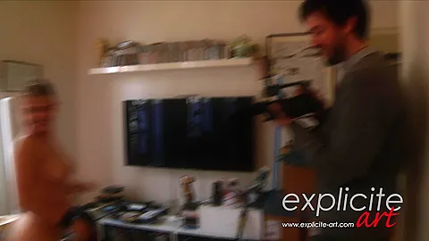 A volcanic busty French girl in her first hardcore scene