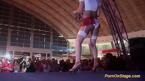lesbian pornshow on public stage