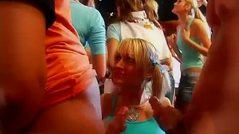 Horny party hoes suck and fuck dicks in club