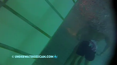naughty girl undresses in swimming pool and plays with her boyfriends cock: fingering, blowjob, fuck