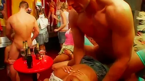 Dirty party hoes suck and fuck cocks in club