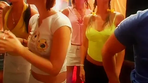 Dirty party hoes suck and fuck cocks in club