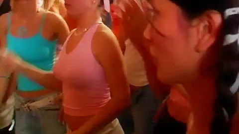 Dirty party hoes suck and fuck cocks in club