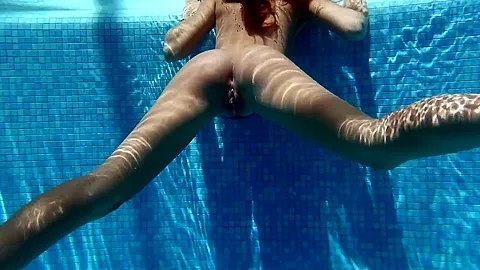 Tiffany Blonde Perfect Round Booty teen 18+ Swims Underwater And Undresses