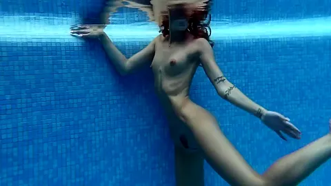 Tiffany Blonde Perfect Round Booty teen 18+ Swims Underwater And Undresses