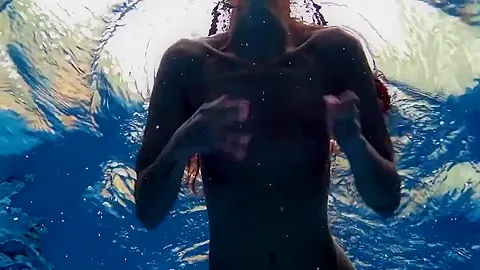 Tiffany Blonde Perfect Round Booty teen 18+ Swims Underwater And Undresses