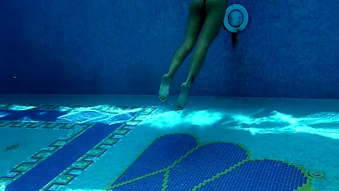 Tiffany Blonde Perfect Round Booty teen 18+ Swims Underwater And Undresses