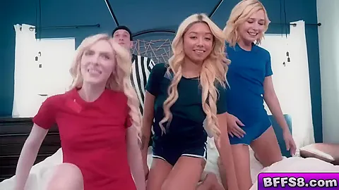 teens 18+ Losing Bet And Pays The Lucky Stud With Their Bodies