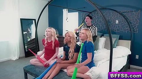 teens 18+ Losing Bet And Pays The Lucky Stud With Their Bodies