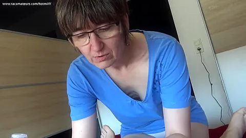 Pink Gloves Handjob - HotMilf