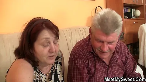 Old Lesbian Granny Seduce Step sons Gf Into 3some