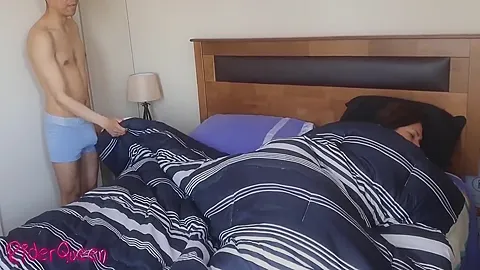 Stepson Gets Into Stepmoms Bed And Touches Her While She Rests