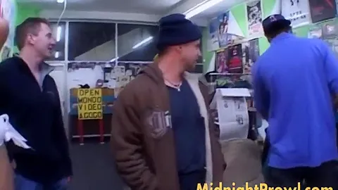 Naughty Asian Babe Fucking Hardcore Threesome In Videoshop