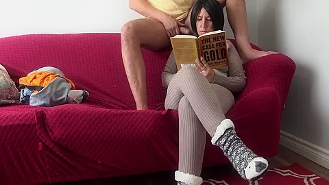 Nerdy Stepmom Completely Ignores Her Stepson Flashing His Cock