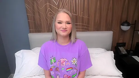 Blonde teen 18+ with a fat ass gives a sloppy BJ