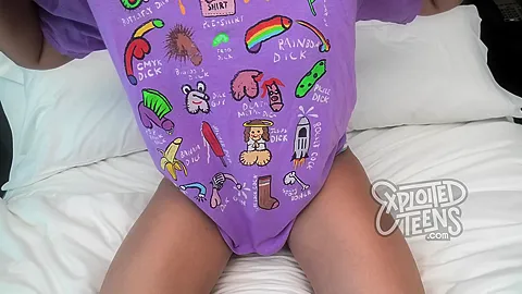 Blonde teen 18+ with a fat ass gives a sloppy BJ