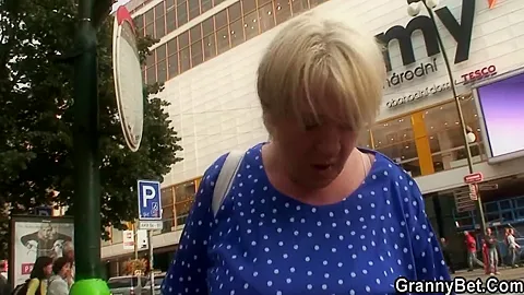 Big Tits Blonde Granny Riding His Dick