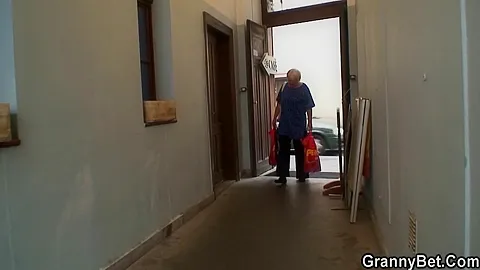 Big Tits Blonde Granny Riding His Dick