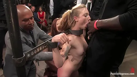 Local amateur tries BDSM for the first time ever and is rewarded with 4 hard black cocks!