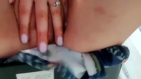 Pregnant Girlfriend Masturbates Her Thin Pussy And Cums Loudly
