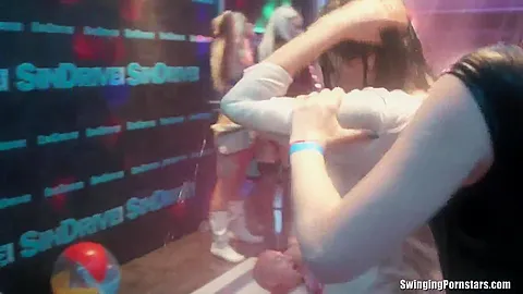 Wet lesbians dancing erotically