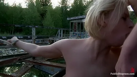 Euro girl gets punished in public