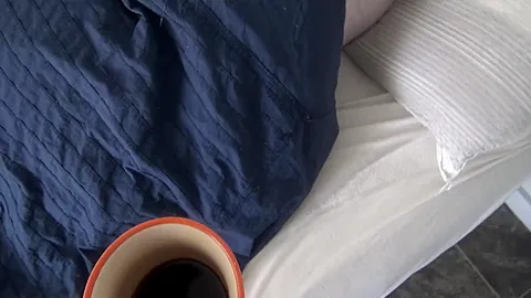 Stepson Visits Stepmom In Her Bed To Bring Her Coffee And Touches Her