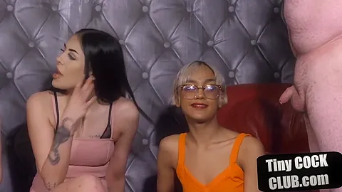 Micro Penis Mistresses Humiliating And Jerking Off Their Su