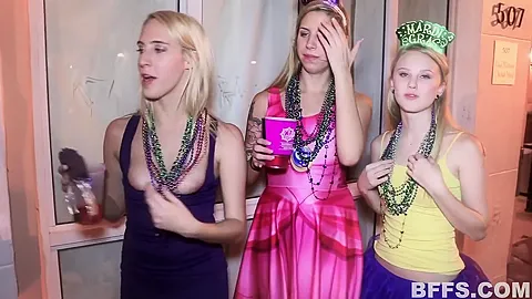 Four Lesbians Having Fun With The Guys On The Street