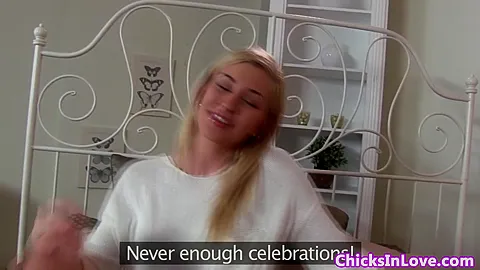 Romantic lesbian strapon fucks her euro lover