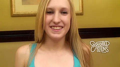 Nervous 18 yr old first-timer makes her debut porn video