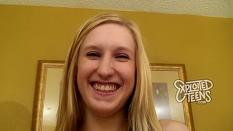 Nervous 18 yr old first-timer makes her debut porn video