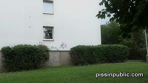 Desperate Girls Are Pissing In Front Of Their Neighbours House