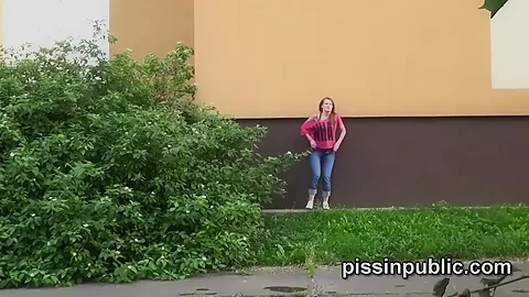 Desperate Girls Are Pissing In Front Of Their Neighbours House