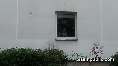 Desperate Girls Are Pissing In Front Of Their Neighbours House