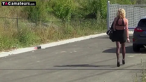 Driving In Stilettos & Stockings - KyrasNylons