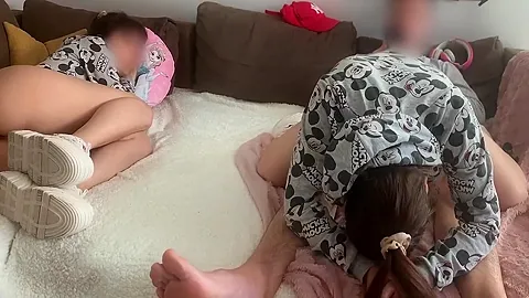 Stepsisters Fucked In Ass On Sofa