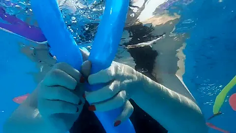 Naked Balloony Girl In The Pool - AngelEyes
