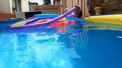 Naked Balloony Girl In The Pool - AngelEyes