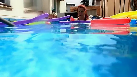Naked Balloony Girl In The Pool - AngelEyes