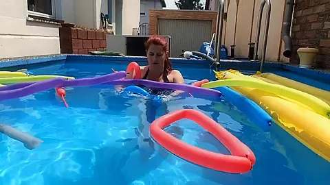Naked Balloony Girl In The Pool - AngelEyes