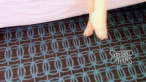 Skinny blonde amateur teen 18+ slobbers on a fat cock
