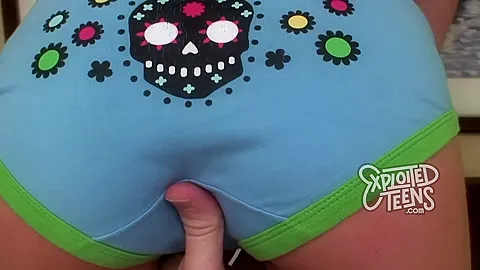 Watch this cute teen 18+ amateur with long legs suck a fat cock