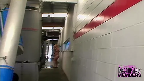 She Actually Walks Naked Through A Car Wash