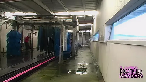 She Actually Walks Naked Through A Car Wash