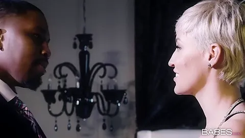 Short Haired Blonde Mature Meets Big Black Cock
