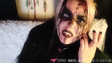 Vampire Girl With Big Tits Masturbating