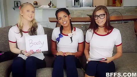 Three Horny Besties Sucks Throbbing Meatpole Of Lucky Dude